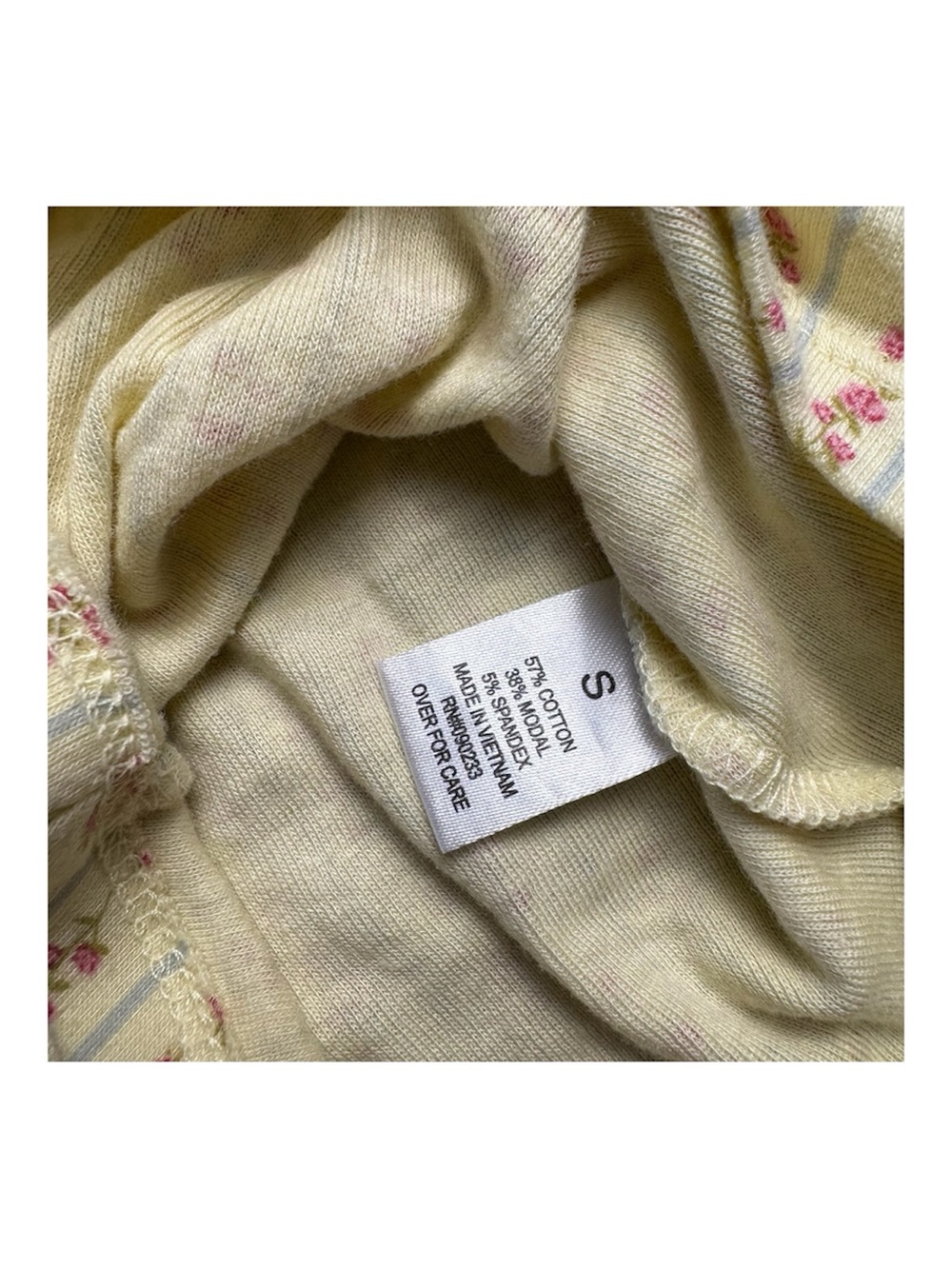 Floral Striped Yellow Lace-Trim Crop Tank - Picture 4 of 5